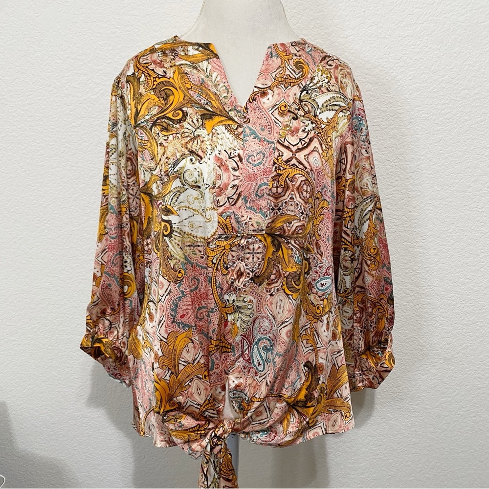 Chico's Multicolor Paisley Blouse Size 2